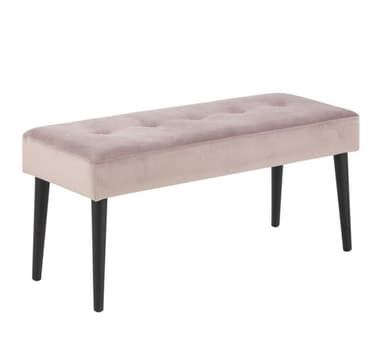 Benk GLORY 38x95xH45cm, støvete rose
