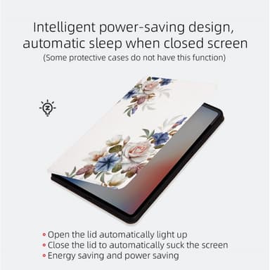 Til iPad Pro 11 (2024) -deksel Flip Stand Smart Nettbrettveske - Peony