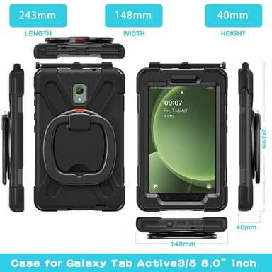 Til Samsung Galaxy Tab Active5 Heavy Duty Armor-deksel