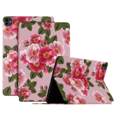 Til iPad Pro 11 (2024) -deksel Flip Stand Smart Nettbrettveske - Peony