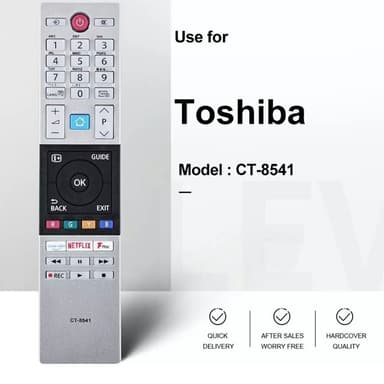 Erstatning av TV-fjernkontroll for CT-8541 for TOSHIBA Smart TV