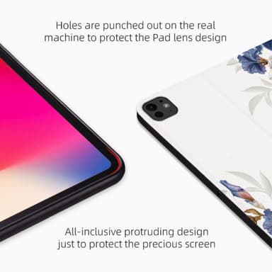 Til iPad Pro 11 (2024) -deksel Flip Stand Smart Nettbrettveske - Peony