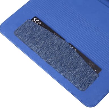 For iPad Air 13 (2024) Sammenleggbart Veske Kortholder Stoff Tekstur - Blå
