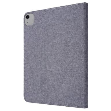 For iPad Air 13 (2024) Sammenleggbart Veske Kortholder Stoff Tekstur - Grå
