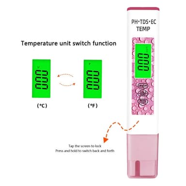 4-i-1-test for vannkvalitet PH TDS EC TEMP testpenn