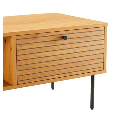 Salongbord LINE 100x50xH45cm, melamin med eikebark
