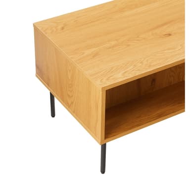 Salongbord LINE 100x50xH45cm, melamin med eikebark