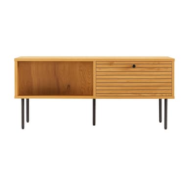 Salongbord LINE 100x50xH45cm, melamin med eikebark