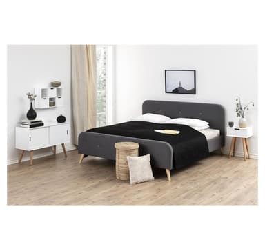 Nattbord MITRA hvit/eik