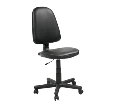 Arbeidsstol PRESTIGE svart imitert skinn