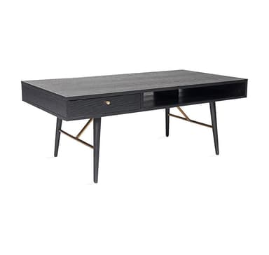 Salongbord LUXEMBOURG 115x60xH45cm, sort