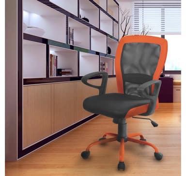 Arbeidsstol LENO grå/oransje