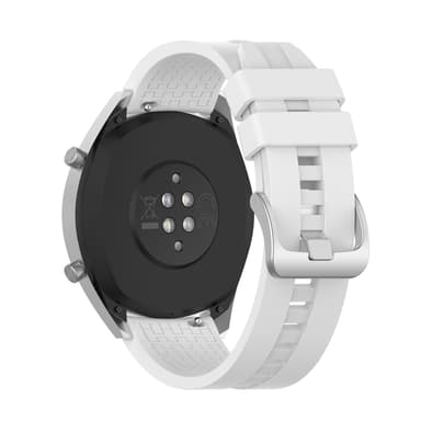 22 mm silikon klokkerem for for Huawei Watch GT 2 46 mm, Samsung/Huami Hvit