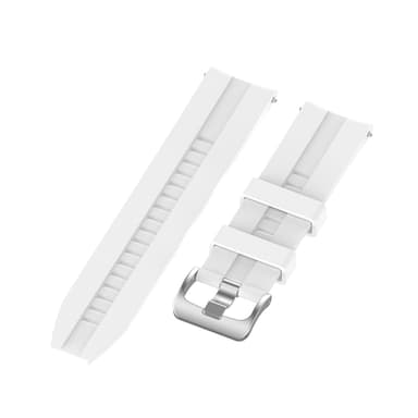 22 mm silikon klokkerem for for Huawei Watch GT 2 46 mm, Samsung/Huami Hvit