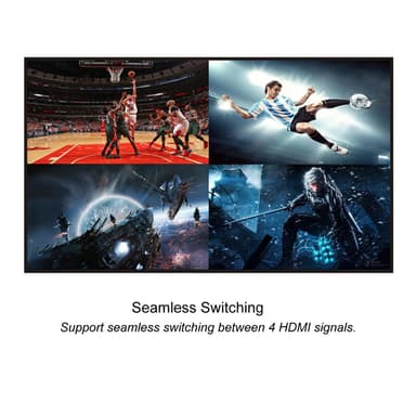 4 i 1 ut HDMI-bryter HDMI-svitsjvelger 1080P