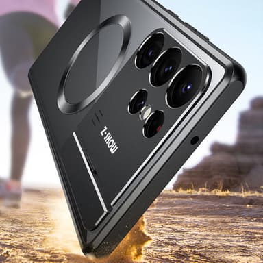 Magnetisk suge-foldebrakett Aromaterapi-telefonveske til Samsung Samsung Galaxy S23 Ultra
