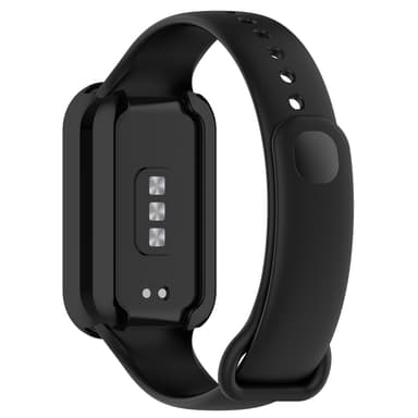 Beskyttelsesdeksel med skjermbeskytter for Xiaomi Mi Band 8 Active/Redmi Band 2 Sort
