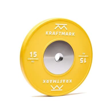 Kraftmark Vektskiver 50 mm - Competition Bumpers 15 kg