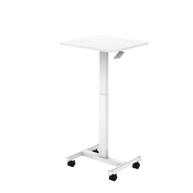 Lykke Mobile Hev- og Senkbart Skrivebord L100, Hvit, 60 x 52cm