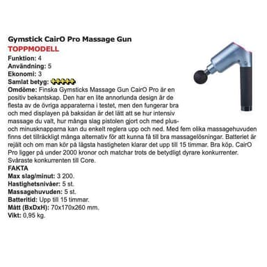 Gymstick Massage Gun CairO Pro
