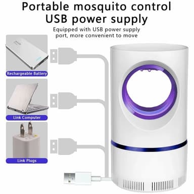 UV-attraksjonslys Myggdreper USB Elektrisk Bug Zapper