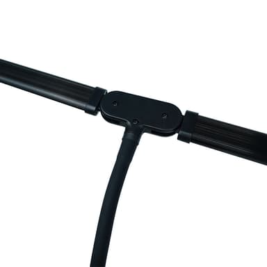 LED dobbelthode skrivebordslampe med klemme Sort
