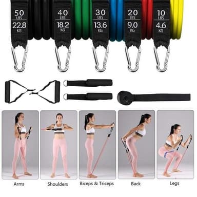 Fitness Puller Motstandsbeltetrening Elastisk treningsstudio Kroppsbygging