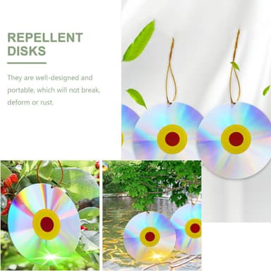 Reflekterende fuglebur Rund plate