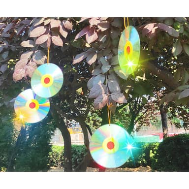 Reflekterende fuglebur Rund plate