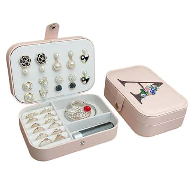 Reise smykkeskrin etui arrangør dobbelt lag