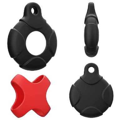 AirTag holder med karabiner vanntett støtsikker Rød