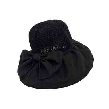 Floppy hatt med bred brem Sort