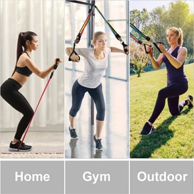 11stk/sett Fitness Resistance Band Trening Hjemmegymtrening