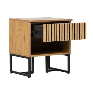 Nattbord HAMPTON 50x40xH55cm, melamin med eikebark