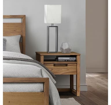 Nattbord OZZO 40x56xH60cm, lyst tre