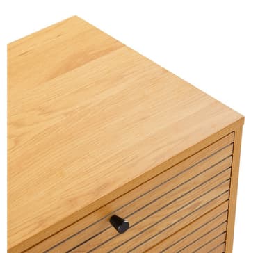 Nattbord LINE med 2 skuffer 50x40xH50cm, melamin med eikebark