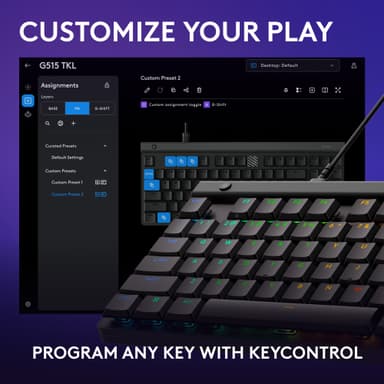 Logitech G G515 TKL gamingtastatur (tactilt, sort)