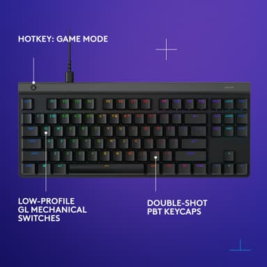 Logitech G G515 TKL gamingtastatur (tactilt, sort)