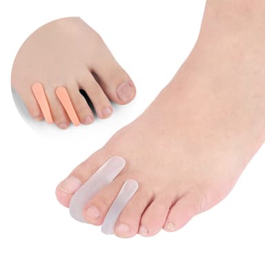 2 Pakk tåseparator tå spacer - lindre mais, blemme, reduser tåirritasjon Beige L