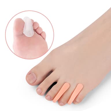 2 Pakk tåseparator tå spacer - lindre mais, blemme, reduser tåirritasjon Beige L