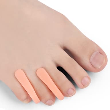 2 Pakk tåseparator tå spacer - lindre mais, blemme, reduser tåirritasjon Beige L