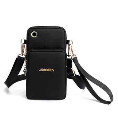 Multifunksjonell Crossbody Telefonveske Sort