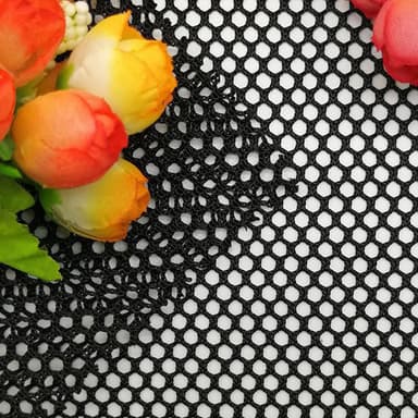 Nätpåsar Dragsko Väska Mesh för förvaring 5 stycken Sort