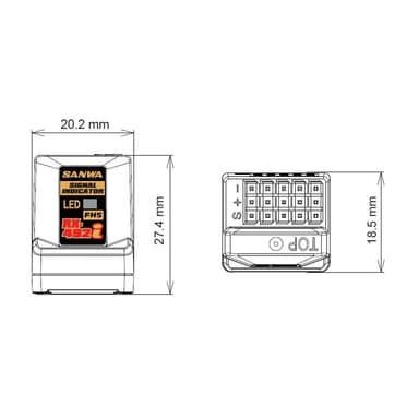 Sanwa Mottaker RX-492i FH5 Built-in Antenna