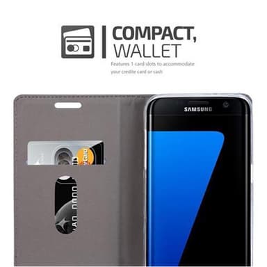 Samsung Galaxy S7 EDGE lommebokdeksel etui (grå)