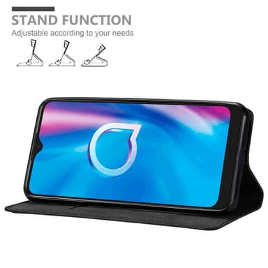 Alcatel 1S 2020 lommebokdeksel case (svart)