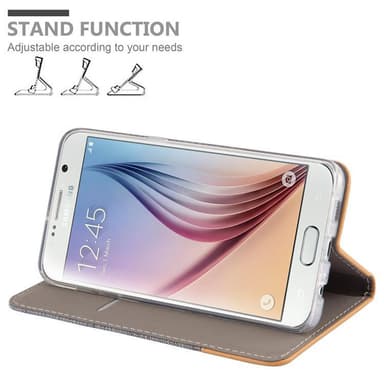 Samsung Galaxy S6 EDGE PLUS lommebokdeksel etui (grå)
