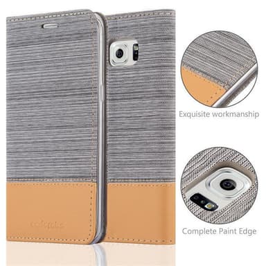 Samsung Galaxy S6 EDGE PLUS lommebokdeksel etui (grå)