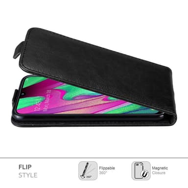 Samsung Galaxy A40 deksel flip cover (svart)