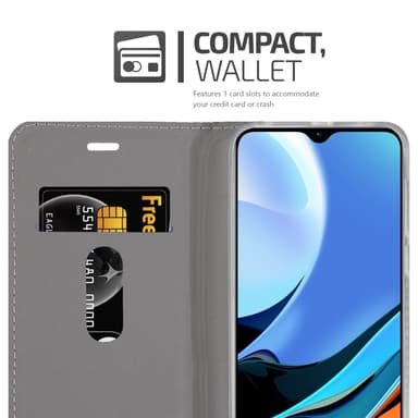 Xiaomi RedMi 9T / POCO M3 lommebokdeksel etui (grå)